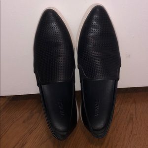 Vince pointy toe slip ons